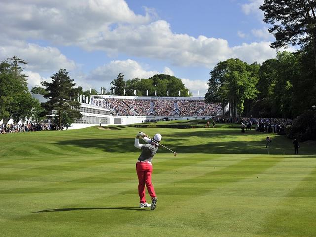 Rory McIlroy playing the 18th hole last year